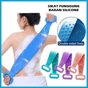 Sikat Punggung Badan Silicone Scrubber Sponge Mandi Alat Gosok Pembersih Daki Silikon 2 Sisi Karet