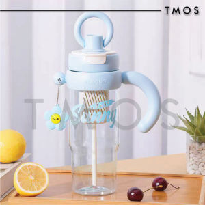 TMOS Botol Air Plastik Kapasiti Besar Straw & Penapis Water Bottle Plastic Tumbler Large Capacity With Filter School Kids