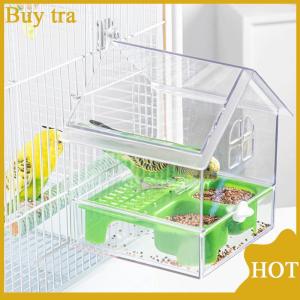 [Buytra] ที่ใส่อาหารนกแก้วแบบแขวนป้องกันไม่ให้นกกระจัดกระจายอุปกรณ์กรงนกอ่างอาบน้ำแบบมัลติฟังก์ชัน