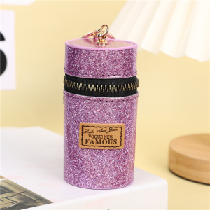 2 Pack Lipstick Case with Keychain PU Leather Mini Lipstick bag for Woem Portable Travel Organizer for Lipstick and Chapstick - Stylish Key Chain Accessory Cute ornament for Girls