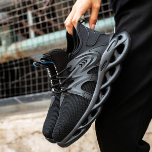 MISS CHANG Steel toe safety shoes for men mens shoes anti puncture labor work shoes