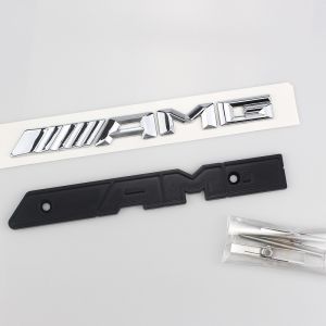 3D letter AMG Front grille emblem for Mercedes benz C GLA E CLA class Front logo Silver red black badge Car decoration upgrade