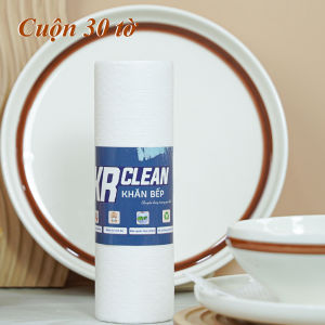 [Thùng 24 cuộn] Khăn giấy lau bếp trắng KRCLEAN 20x25 - siêu sạch thấm hút tốt lau chén bát lau bề mặt căn bếp