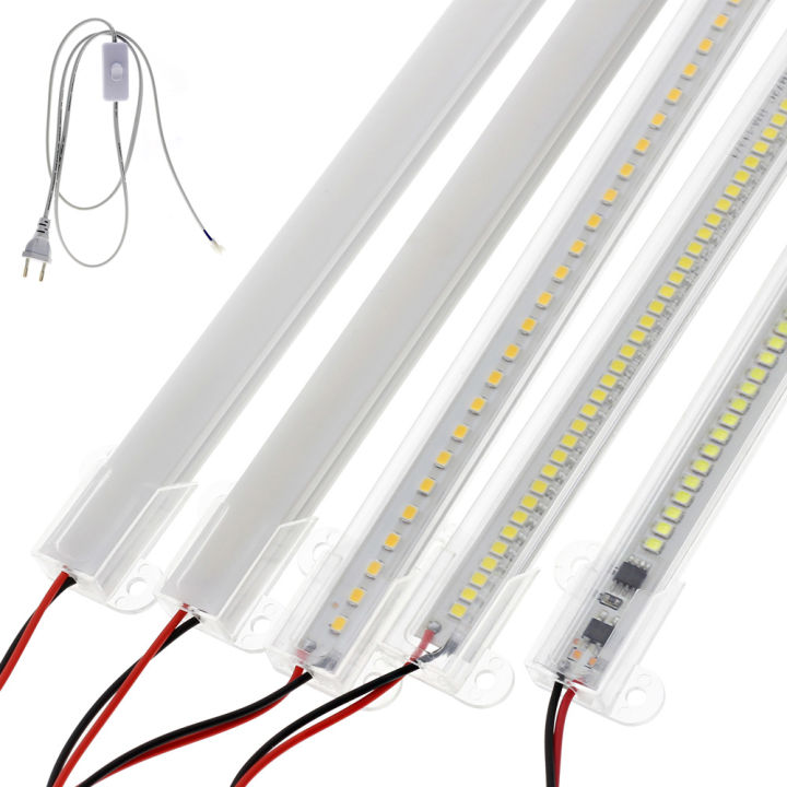 220V LED Bar Light Rigid Strip Under Cabinets With EU Plug 72 LED