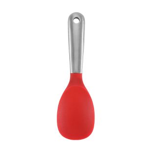 KECTTIO Thuộc về môi trường Nấu nướng Tay cầm bằng thép không gỉ Bộ đồ ăn Silicone Muỗng cơm Chèo cơm Thìa nhà bếp Spatula
