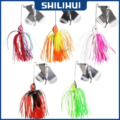 Fishing Lure Umpan Bass Fishing Buzzbait Multicolor Bass Trout Salmon Metal Spinner Baits Swim Jigs Spinnerbait 14.7g