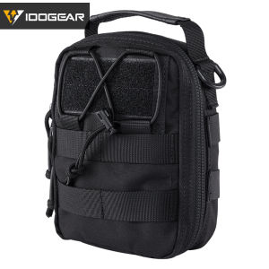 IDOGEAR Tactical Pouch Medical First Aid Pouch 500D Nylon+CP Original Webbing Elastic Band YKK MOLLE Hook&loop Outdoor 3523