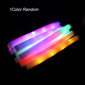 30Pcs Colorful LED Sponge Foam Light Stick Wedding Flashing Glow Cheer Tube Party Concert Supplies Luminous Stick Bars Decoration