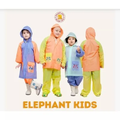 Jas Hujan Anak Elephant Kids / Jas Hujan Anak Merek Gajah /Jas Hujan Anak Gajah Elephant Brand