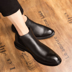 Giày Chelsea nam cao cấp chất lượng cao giày da giày công sở giày cưới giày bốt cổ ngắn thương hiệu thời trang giày nam mùa xuân thu