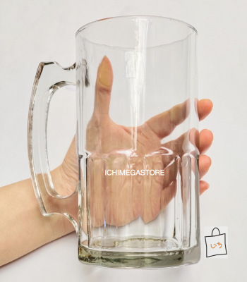 ICHIMEGASTORE Gelas Bir Kaca XL Tebal Berkualitas 0,7 L Ukuran no 3