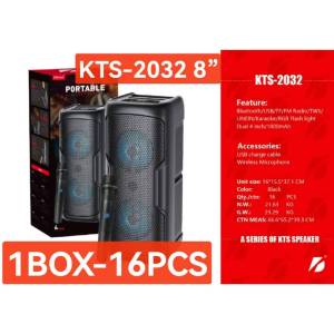 GTS-2095 Outdoor Portable 8-inch Bluetooth Speaker with Wireless Microphone