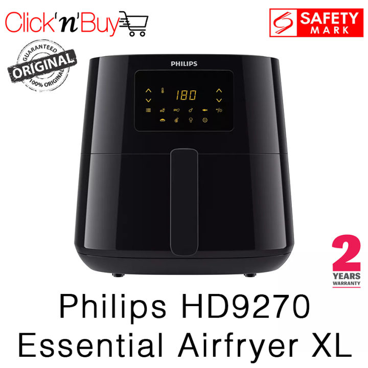Philips HD9270 HD9280 Essential Airfryer XL. Rapid Air Technology. 1