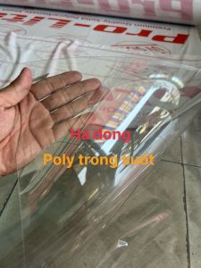 ( Khổ cao 1.22m x dài 1m & dày 8zem ) Tôn nhựa POLY MÀU TRONG lấy ánh sáng che mưa nắng chất lượng