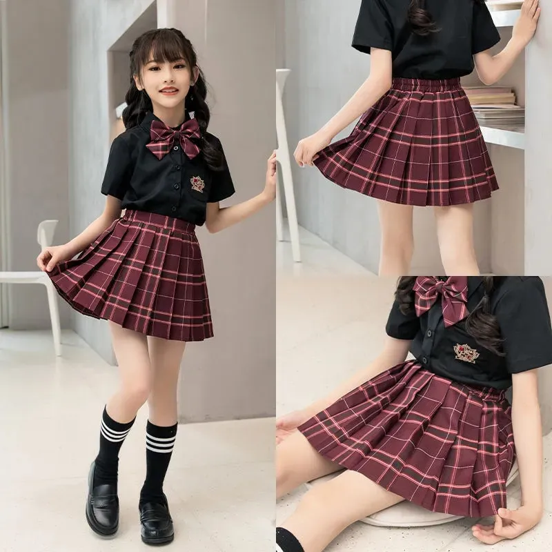 KAISHA Children's Fashion 2PCS（Blouses+Skirt） High Quality baju baby girl  korean skirt for kids