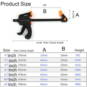 TRENY F clamp, clamp woodworking clamp tool A word clamp wood board clamp adjustable strong clamp strong F clamp fast