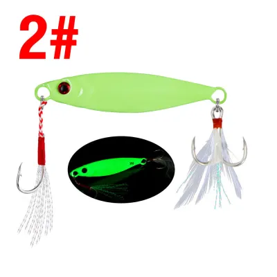 1Pc Sinking Lure 3D Eyes Jig Bait 7G/10G/15G/20G/30G/40G Metal Casting Lure Luminous Fishing Lure