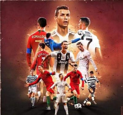Poster dán tường,Tranh dán tường về sư nghiệp đỉnh cao siêu sao Cristiano Ronaldo MS 115