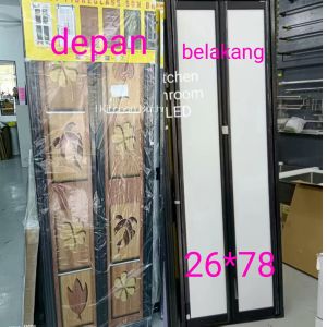 READY STOCK ~ MSIA TOP BRAND ARTFIBRE/VITALLY CUSTOM MADE BATHROOM BIFOLD DOOR / SWING DOOR (SINGLE LOCK POWDER COATED WHITE FRAME) TRACKLESS TRANSPARENT MULTI FOLDING BIFOLD DOOR TO SUPPLY ONLY WITH PREMIUM PACKING