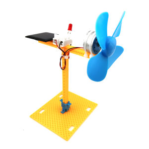 Solar and Wind Energy Powered Fan Model DIY Science Experiment Kit Toys for Child Children Hand-assembled Education Gift