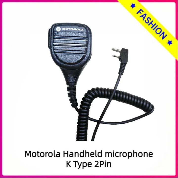 Motorola Original 2 PIN Speaker Mic Two Way Radio Walkie Talkie Hand ...