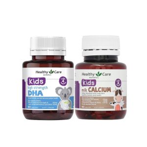 Healthy Care DHA (60 viên) và Milk Canxi (60 viên) - Combo phát triển chiều cao trí thông minh cho bé