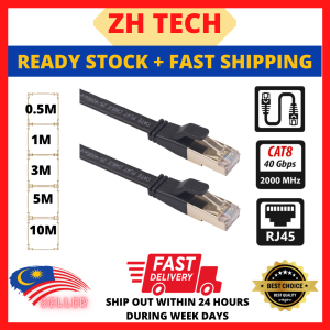 Cat8 Ethernet RJ45 Cable Super Speed 40Gbps Patch Cord LAN Network Gold Plated Connector Internet Modem Router Wifi Wire