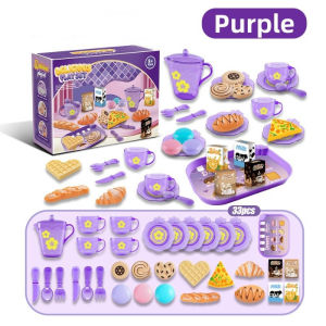 Pretend Play Tea Party Playset Kitchen Toy Set Kid-safe Abs Material Skill-building For Girls Ages 3+ Sulit Matibay Pink Purple Options