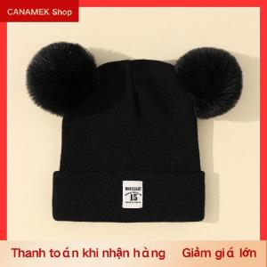 CS Dễ Thương Mùa Đông Hat Rắn Màu Len Dệt Kim Nắp ca-pô Bebe Sơ Sinh Bé Hat Pompom Cho Trẻ Em Chàng Trai Cô Gái Trẻ Em Mũ Ấm