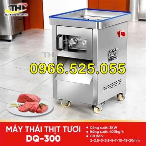 Máy Thái Thịt Tươi Sống DQ300 Công Nghiệp Năng Suất 400 Kg/H
