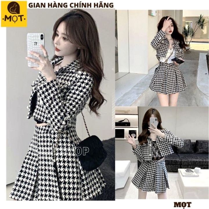 ORDER-ẢNH THẬT]S008 Set Áo khoác /Chân váy dạ tweed đỏ Zara xuất | Shopee  Việt Nam