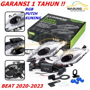 LAMPU SEIN PROJECTOR LENS DRL RGB ALIS BONUS SAKLAR BEAT DELUXE LUXIMOS LED TSB1