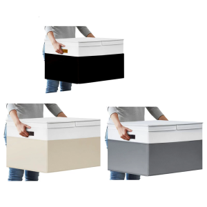 Foldable Nonwoven Storage Box Drawer Styles Organiser With Dustproof Lid For Clothes Toy Home Organization