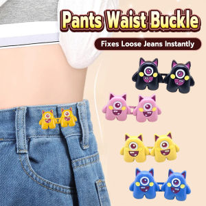 Onisa Cartoon Pattern Waist Buckle For Women Skirt Jeans Adjustable Waist Clip Buttons Accessories 1Set