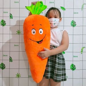 GỐI ÔM NGỦ DÀI HÌNH CỦ CÀ RỐT SIZE LỚN 75CM GỐI ÔM CHO BÉ MẪU GIÁO CHO BÉ MỀM MỊN GIÁ SỈ