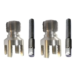 Pipe Threading Tool Internal External Tap Set Hexagonal Shank Suitable For 1/2" 3/4" Plumbing Electric Drill Attachment