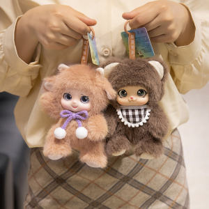 18cm Kawaii Cute Animals Vinyl Face Plush Toys Animal Toys Pendant Rabbit Bear Sheep Gift for Animal Enthusiasts Kids Hang Bag