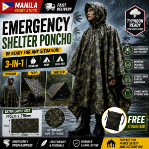 MOMO Extra Large Rain Poncho Waterproof Backpack Cover Raincoat 145x210cm Camping Hiking Trekking Outdoor Rain Gear Multifunction Shelter Tarp with Storage Bag