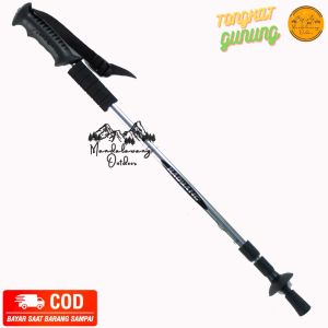 Trekking Pole Antishock 135 cm Alloy - Tongkat Pendaki - Tongkat Gunung - Tracking Pole - Treking pole - Tongkat Jalan - Tongkat Hiking - Tongkat Mendaki - Tongkat Outdoor