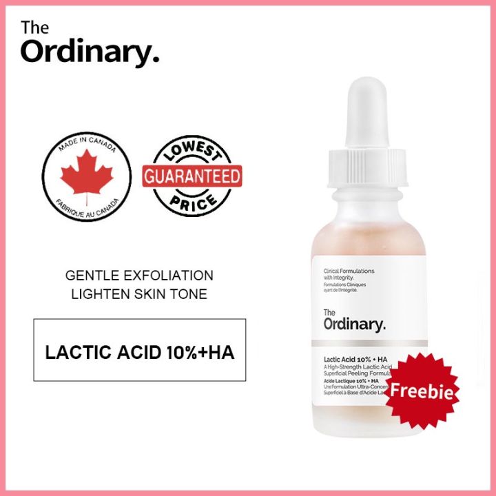 The Ordinary Lactic Acid 10 + HA 30ml Exfoliating Diminishes Acne