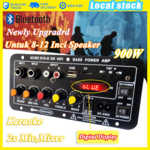8-12 Inci Amplifier Board 220V 12V 24V Digital Bluetooth Amplifier Audio Karaoke USB FM Radio Player Subwoofer DIY Amplifier Hi-Fi Bluetooth Amplifier