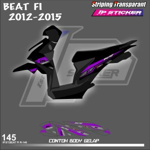 BEAT FI 2012 - 2015  (COD) STIKER STRIPING MOTOR HONDA BEAT FI 2012 - 2015  - STIKER LIST SIMPLE DESAIN RACING HOLOGRAM DAN TRANSPARAN BISA COD IP.KODE R-145