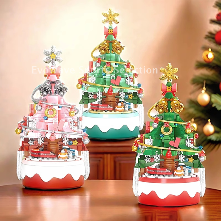Tám Hộp Nhạc Lắp Ráp Cây Thông Noel, Đồ Chơi Trẻ Em Ông Già Noel Người ...