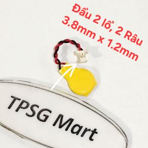 Pin 3V 1220 CR1220 3V Pin 3V / Pin đầu cắm 2 lổ 2 Râu (D x R): 3.8mm x 1.2mm (Pin cmos 1220)