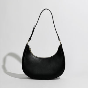 European and American vintage genuine leather crescent bag top-layer cowhide bag simple and versatile shoulder and crossbody womens bag