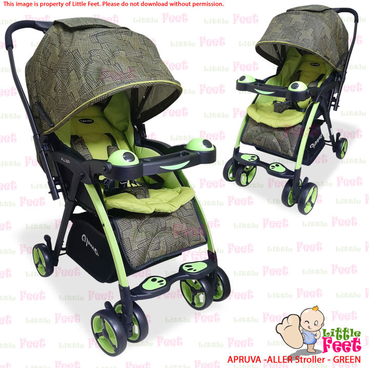 APRUVA ALLER Stroller GREEN Reversible Reclinable with ways