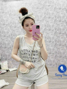 Bộ Đồ Ngủ Cotton Phong Cách Trung Quốc - Thun Cotton Đùi 3 Món Năng Động Dưới 56kg