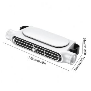 Ecily ghế xe Fan Turbo gió cao Phích cắm USB cho điện phía sau xe tựa lưng xe fan hâm mộ bộ nguồn USB có thể điều chỉnh với nội thất xe hơi fan hâm mộ