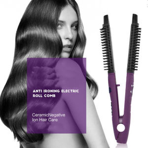 3 In 1 Hair Straightener Hair Curler &amp Hair Comb Flat Iron Multifunctional Hair Crimper Brush Curling Iron