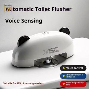 Bộ Xả Bồn Cầu Không Chạm Có Điều Khiển Bằng Giọng Nói 5.9 Inch Dễ Dàng Cài Đặt Khoảng Cách Gắn 84mm Loại Nhẹ C Có Thể Sạc Lại
